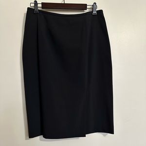 Kasper and Co. Black Fitted Skirt with Side Slit, Side 12